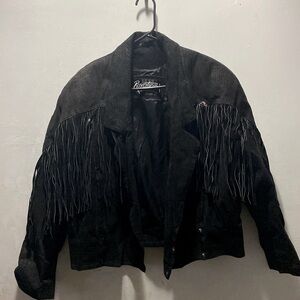 Roxciticus western suede fringe jacket